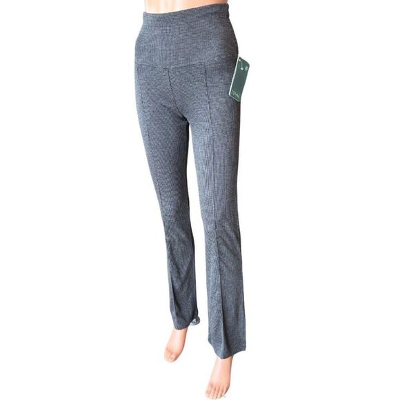 NWT Lysse Women’s Elysse Ponte Yoga Flare Gray Houndstooth Pants - Picture 2 of 6